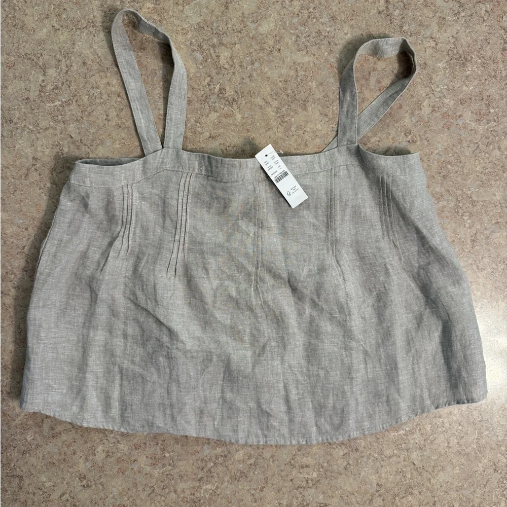 J. Crew Cream Linen Tank Top - Picture 2 of 4